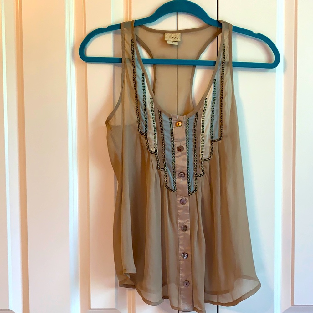 Daytrip- Tail and blue detailed tank top